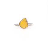 View of Ethiopian Opal Ring - Angular Nugget With Silver Bezel Sz8