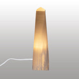 Selenite Obelisk Luminary from Morocco