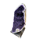 View of Gem Quality Amethyst Geode On Custom Stand - \"Scoop\"