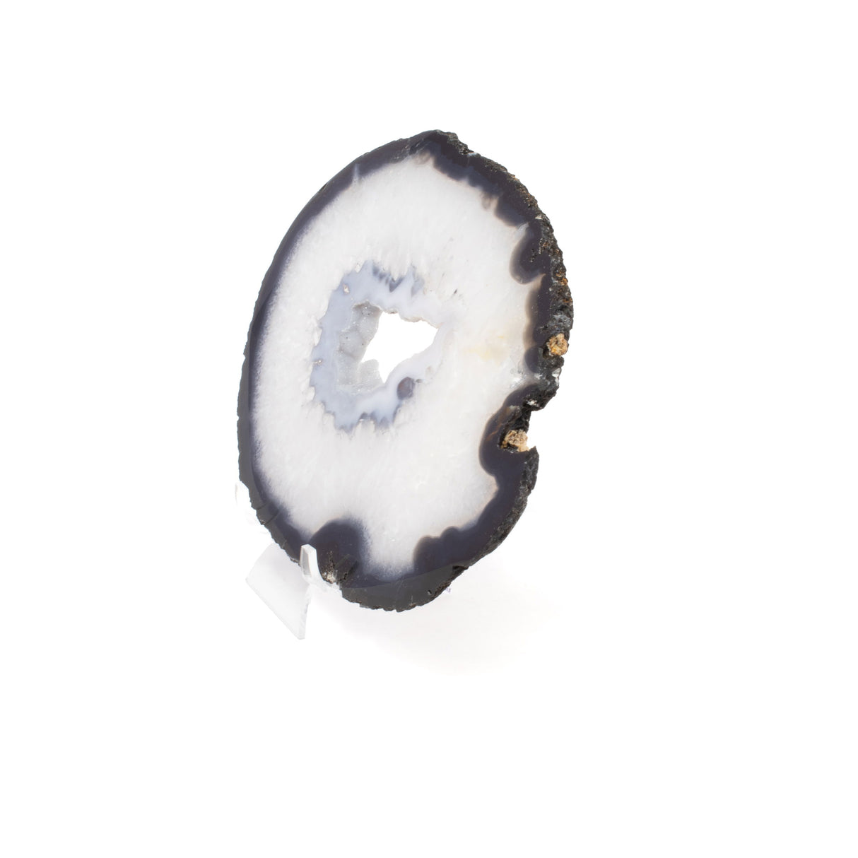 Agate Druze Slice On Lucite Stand