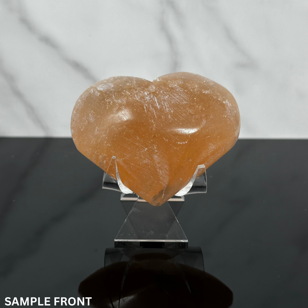 Acrylic Heart Stand - Low Angled Small