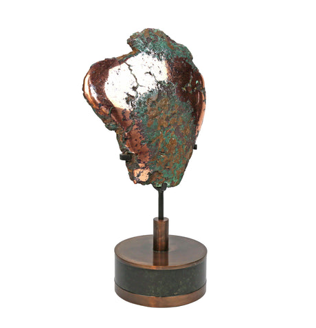 View of Michigan Float Copper Nugget on Custom Stand