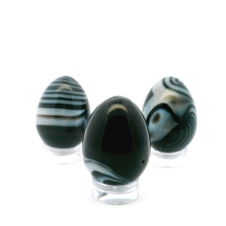 View of SardOnyx Carved Eggs - Small
