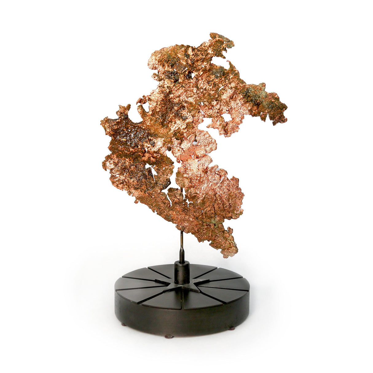 Michigan Copper With Moss Green Inclusions On Custom Radiant Star Stand