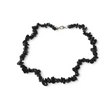Rare Earth Gallery black obsidian chip necklace with polished irregular gemstone beads and a silver-tone clasp.