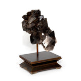Smoky Quartz Cluster on Custom Metal Stand