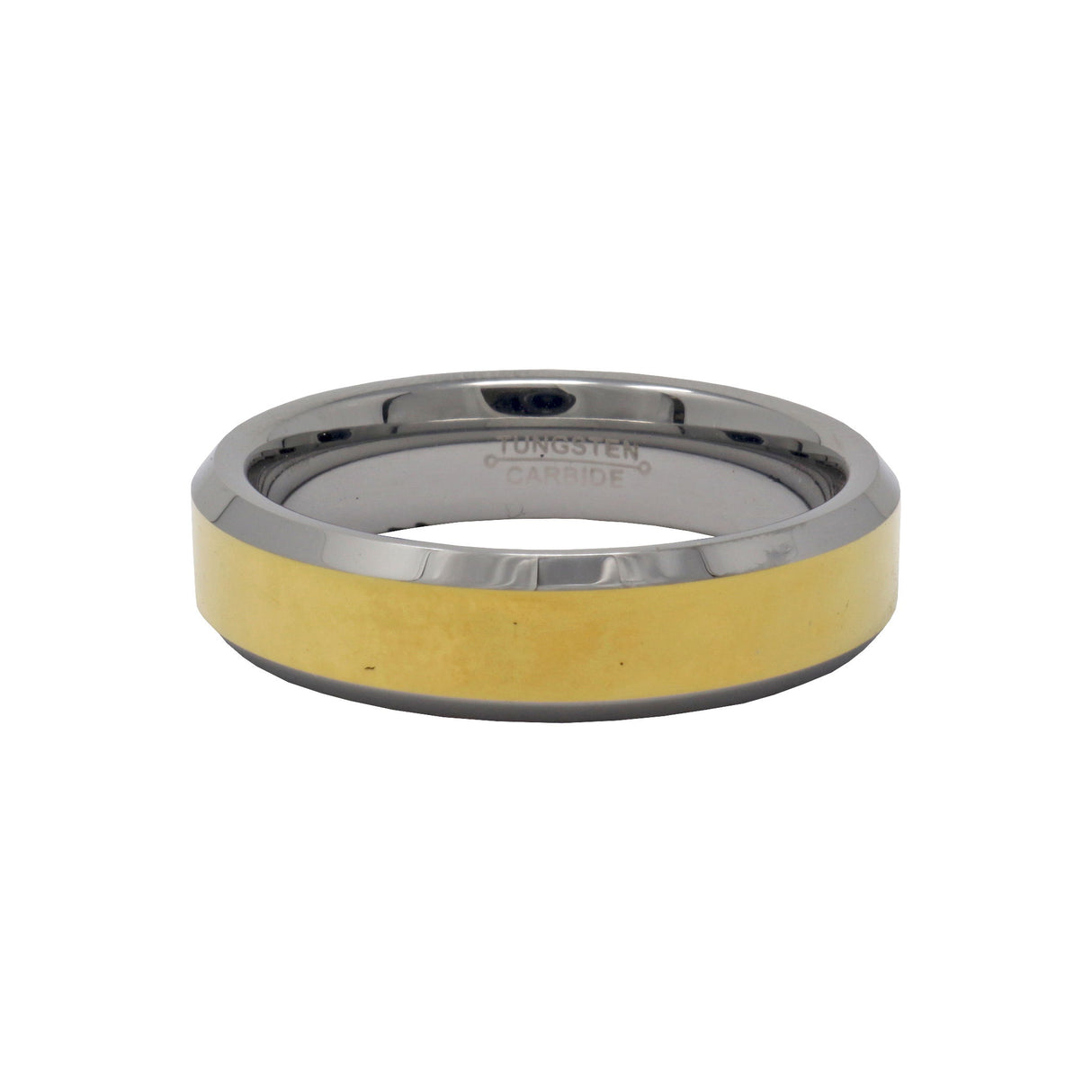 6mm Tungsten Ring With Gold-Plated Center