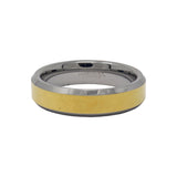 6mm Tungsten Ring With Gold-Plated Center