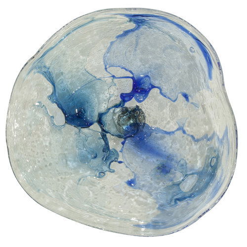 Wall Plate Large - Watercolor Blue Varied Hues