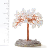Gemstone Beaded Crystal Trees On Agate Slice Base