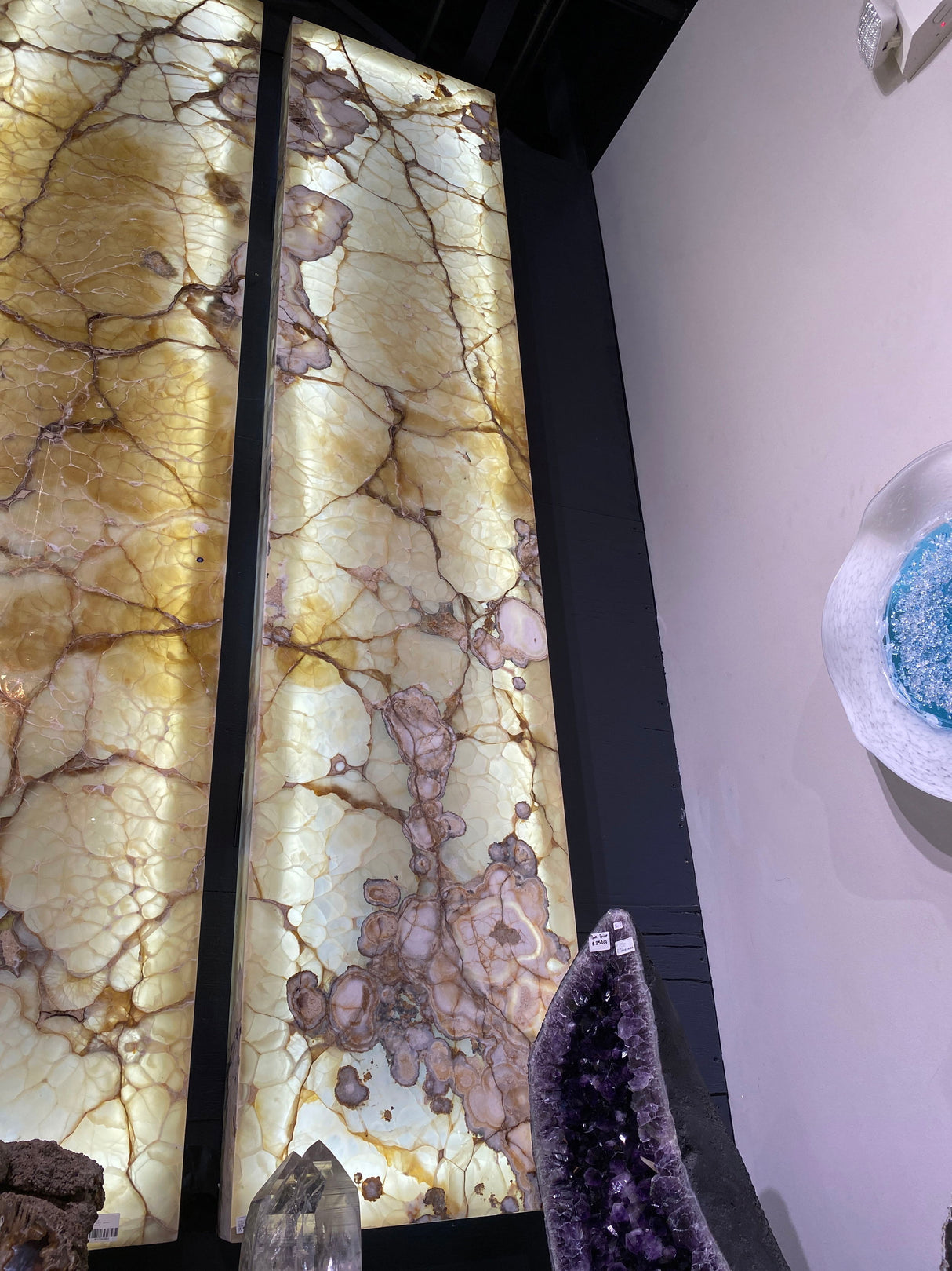 View of Pearlescent Onyx Wall Panel -Single (right)