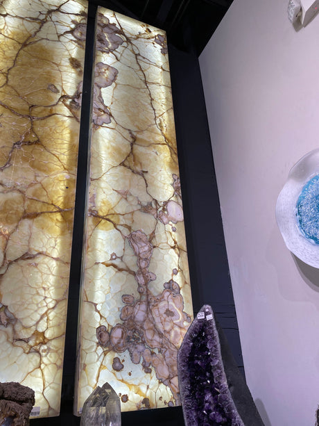 View of Pearlescent Onyx Wall Panel -Single (right)
