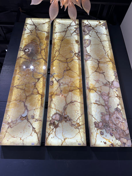 View of Pearlescent Onyx Wall Panel - Single (center)