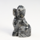 View of Larvikite Dog Carving