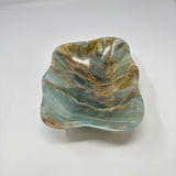 Blue Calcite Banded Freeform Dish