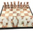 View of Onyx Chess Set Pink \/ White with Black Boarder