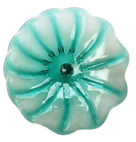 View of Wall Plate Large - Ocean Green Bubble Starburst