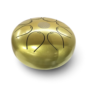 View of 20cm Pentatonic Steel Singing Drum - Gold