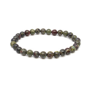 View of Dragon Bloodstone 6mm Bracelet