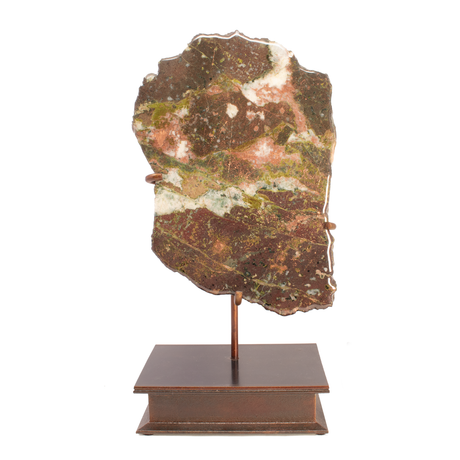 View of Michigan Vein Copper Slice In Custom Stand