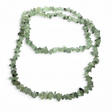 Rare Earth Gallery 36-inch necklace featuring natural light green prehnite gemstone chips on a delicate strand