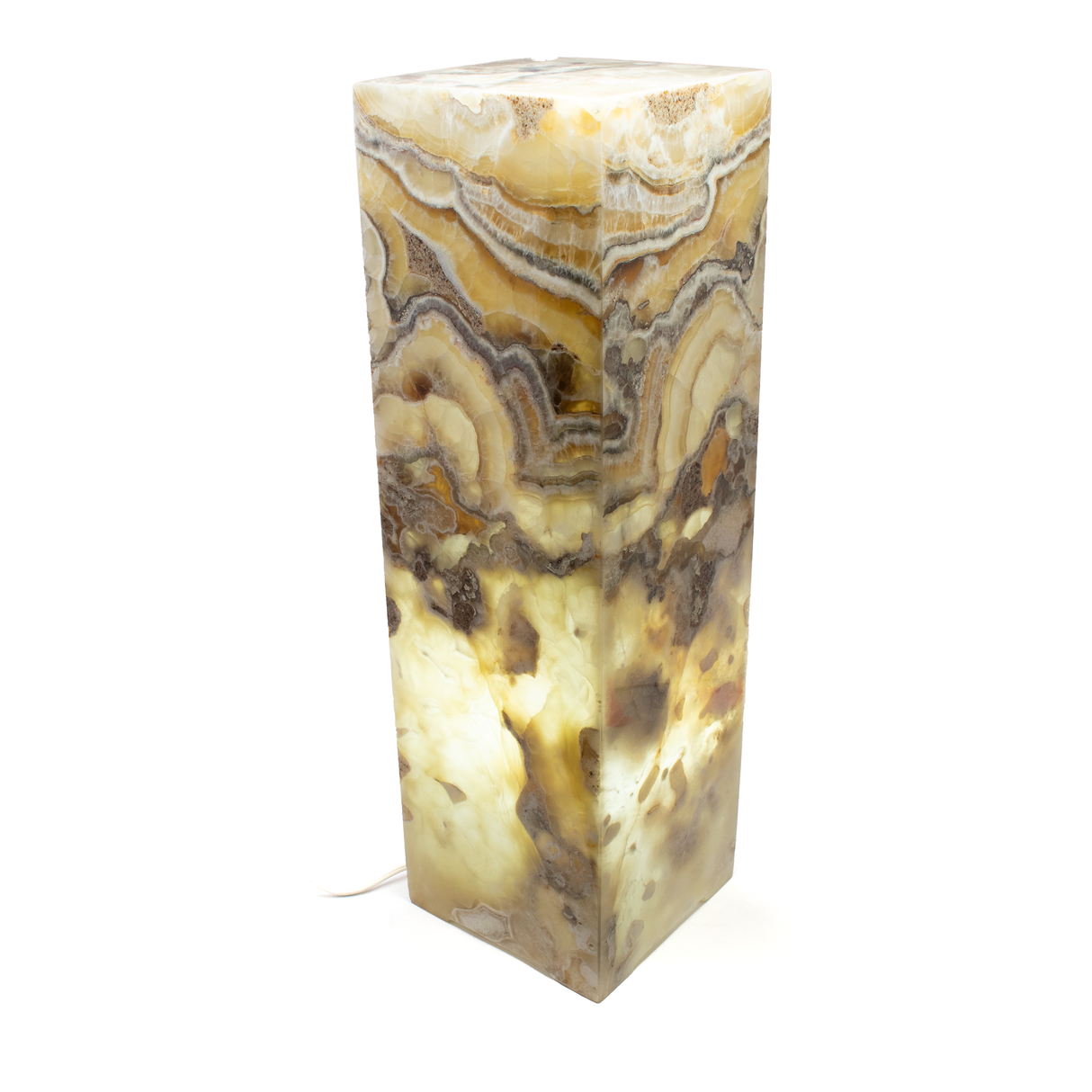 Pearlescent Onyx Pedestal Luminary