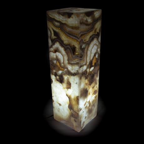 View of Pearlescent Onyx Pedestal Luminary