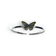 Rare Earth Gallery butterfly twist bracelet featuring a labradorite stone set in a polished silver bezel