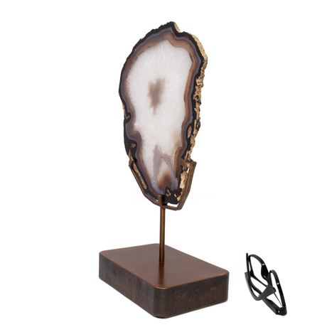 View of Agate Slice On Custom Stand