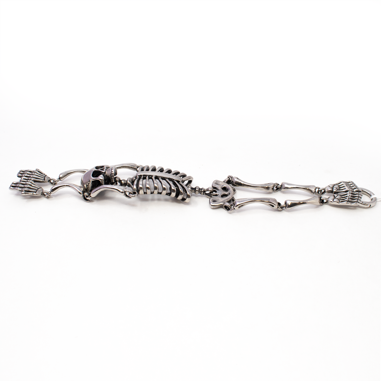 View of Skeleton Stainless Steel Link Bracelet