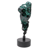 Chrysocolla Malachite Polished Freeform on Custom Spinner Stand