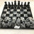 View of Onyx Chess Set - Gray & Black (Medium)