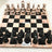 View of Onyx Chess Set - Pink & Black (Medium) with Pink Boarder