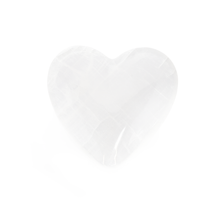 View of Ice White Onyx Heart Vessel- 5 inch