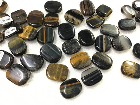 View of Blue Tigers Eye Flat Stone - Small (Singles)
