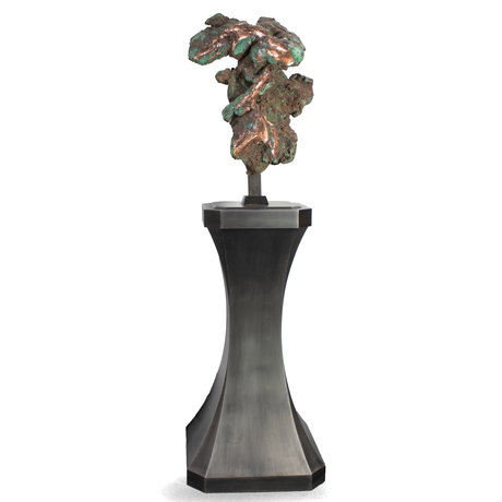 View of Native Michigan Copper Float Nugget In Custom Floor Stand (4.5 Feet Tall)