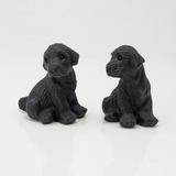 View of Obsidian Dog Carving - Labrador Retriver