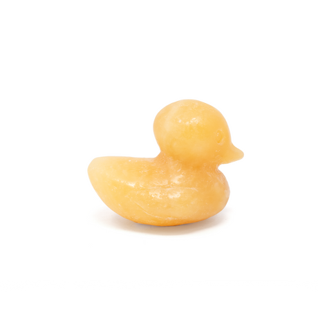 View of Yellow Calcite Rubber Ducky Carving- Sold in Singles