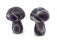 View of Chevron Amethyst Carved Mushroom