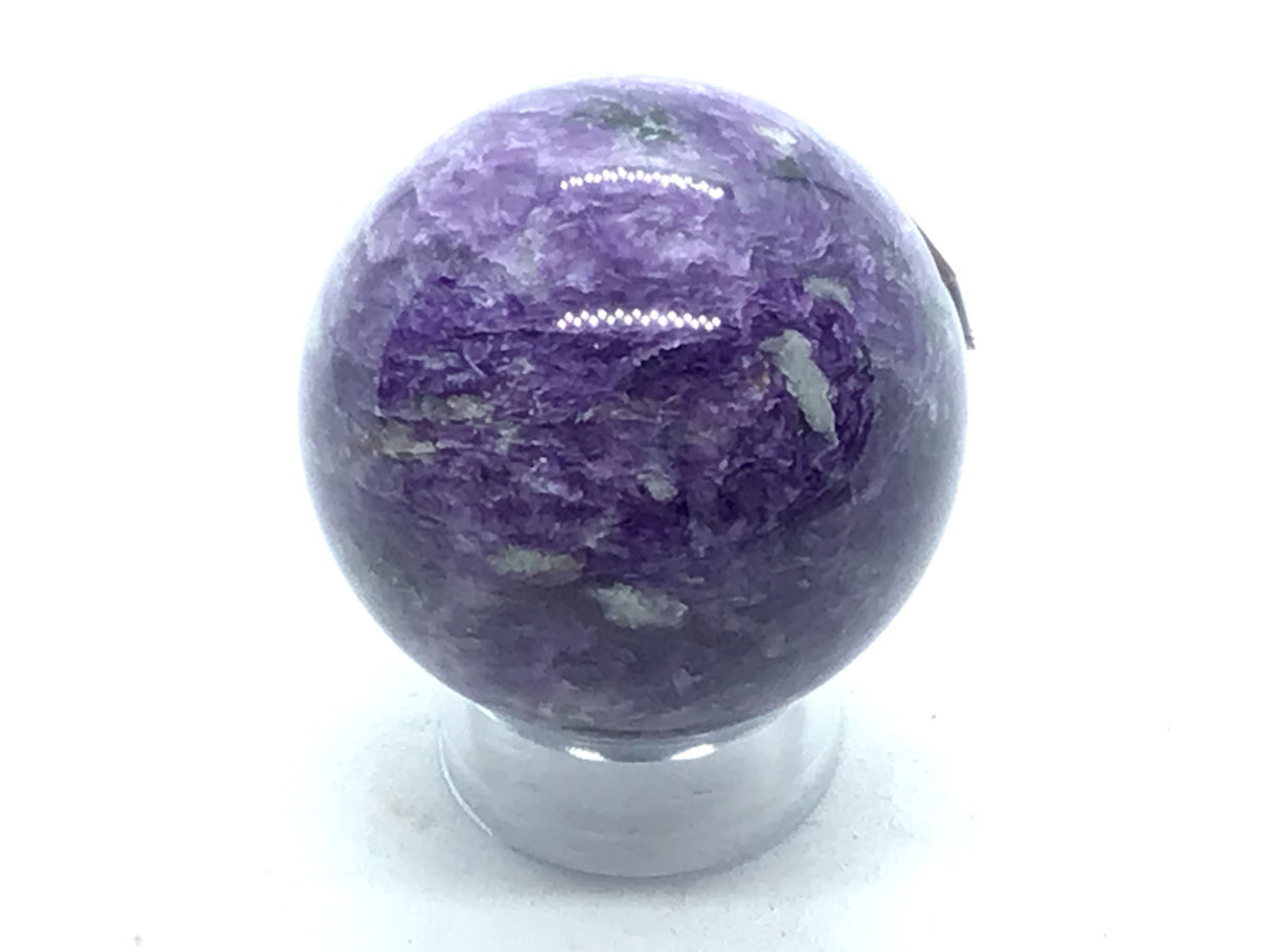 View of Charoite Sphere from Russia - Small Medium