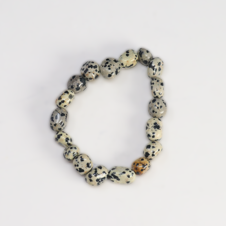 View of Dalmatian Jasper Tumbled Bracelet
