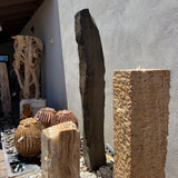 6' Red Bluff Basalt Column With Cut Base & Natural Top