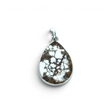Rare Earth Gallery pear-shaped Wild Horse Howlite pendant set in a simple 925 sterling silver bezel.