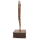 Michigan Float Copper Slice on Custom Stand with V Shape