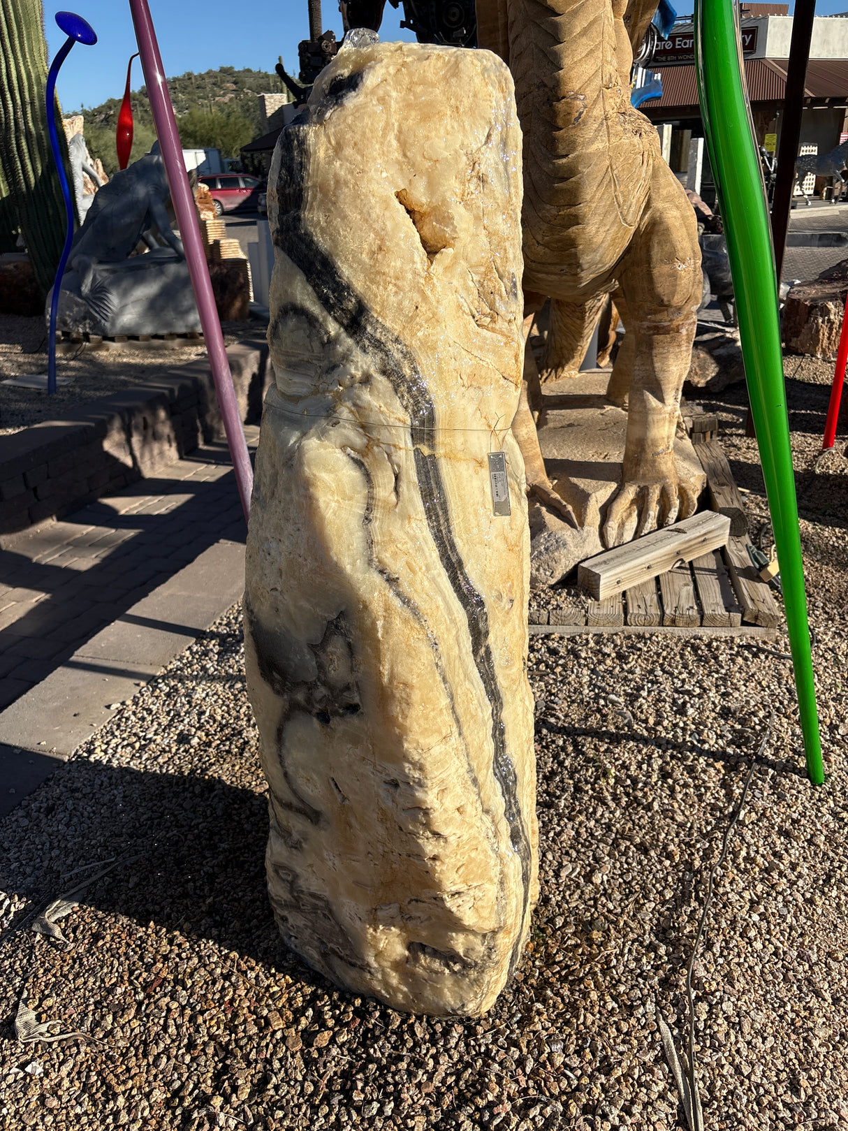 Zebra Onyx Pinnacle Column Fountain