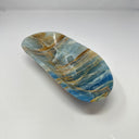 Blue Calcite Banded Dish - Oblong