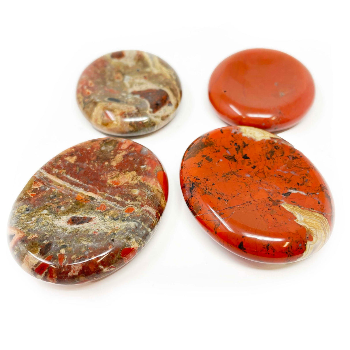 Brecciated Jasper Palm Stone with Divot (Singles)