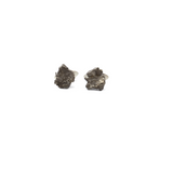 View of Campo De Cielo Meteorite Nugget Cufflinks with 925 Sterling Silver Clasp