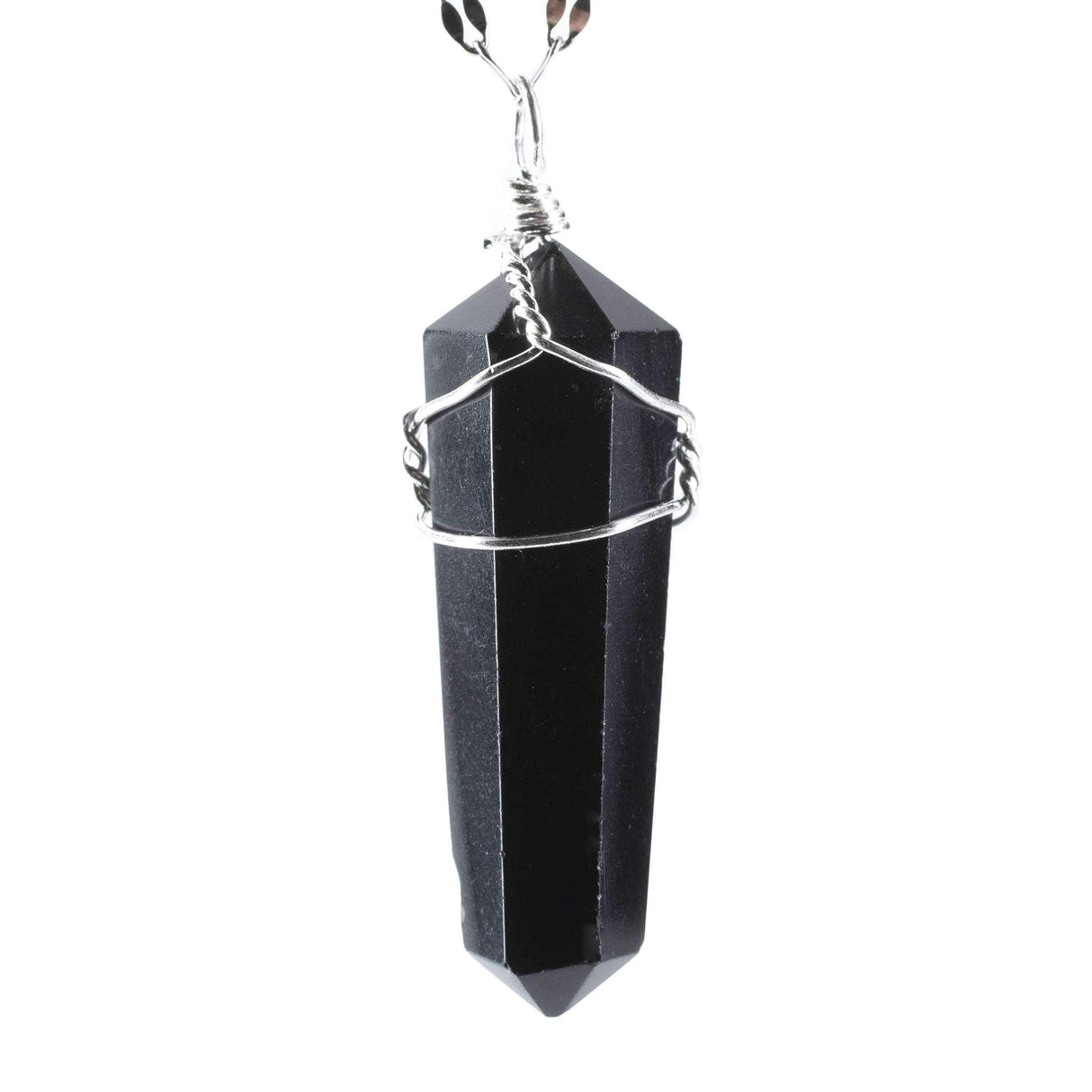 Black Obsidian Wire Wrapped Pendant