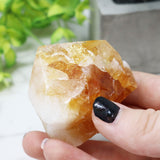 Polished Citrine Point with Cut Base
